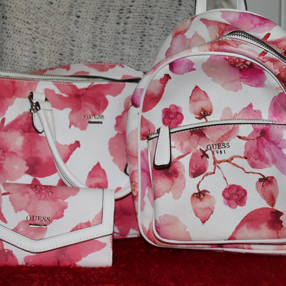 Guess 3-piece set Purse, backpack wallet